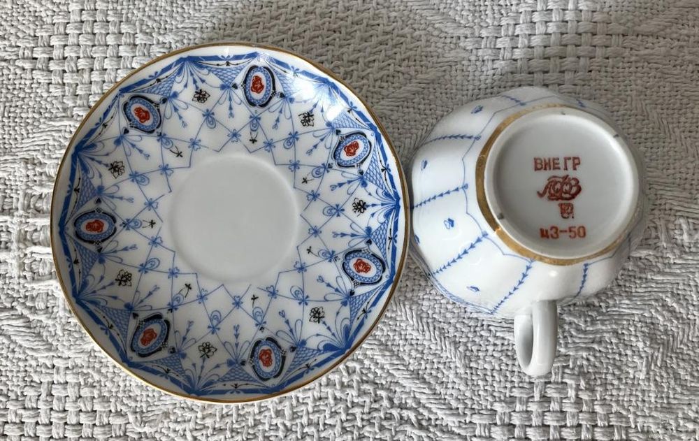 Фарфоровые кофейные пары. Новые.