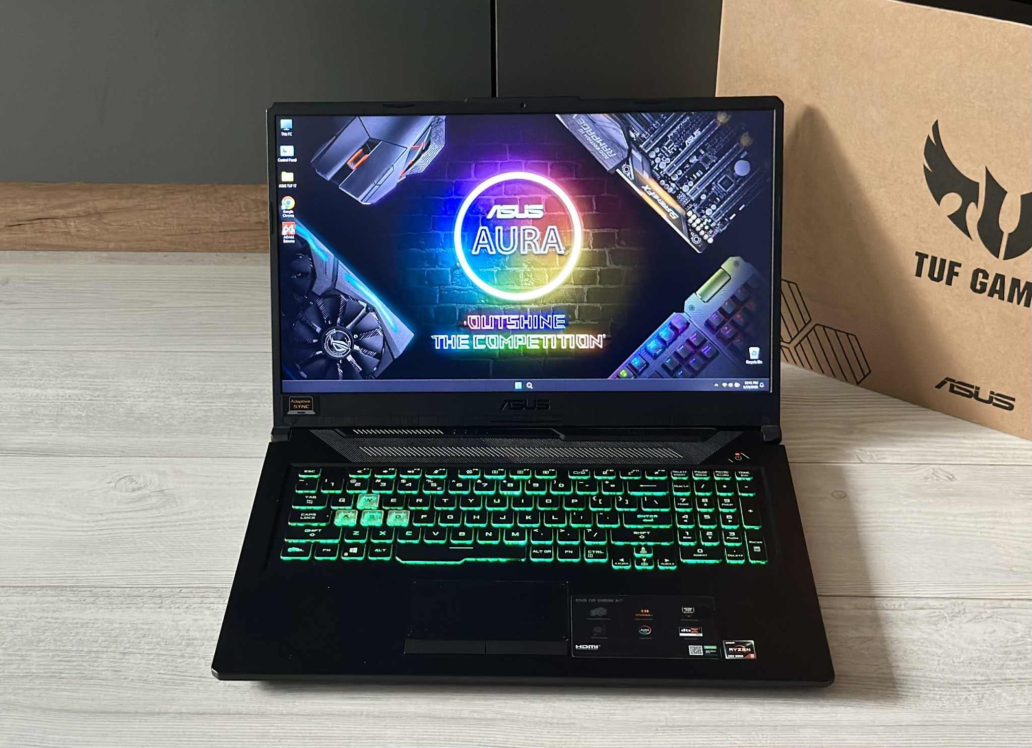 15.6 FHD IPS 144hz/RTX 3050 /Ryzen 5 /512ssd /RGB Aurora/MIL-STD-810H