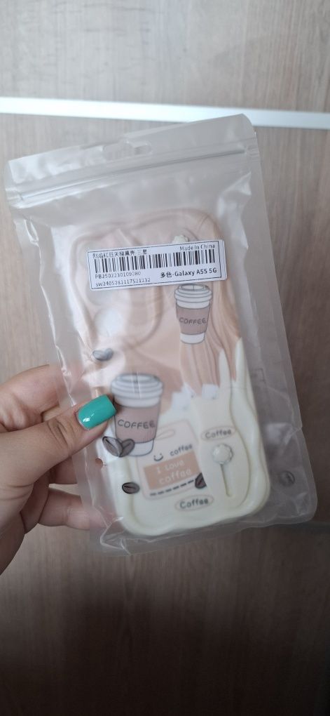 Husa Samsung Galaxy A55 5G - model "cafea" cu suport flexibil