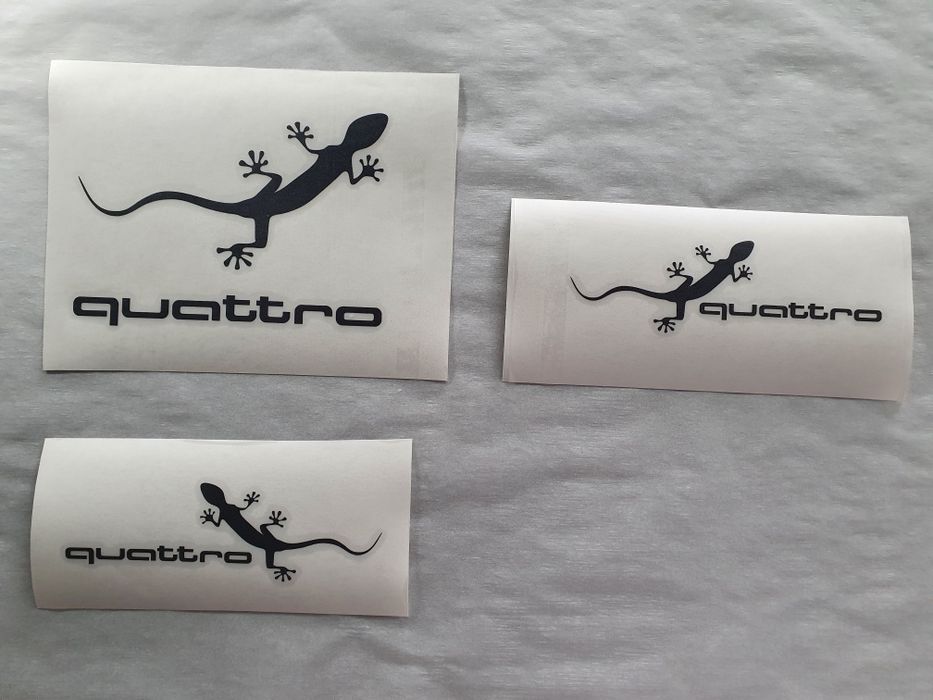 3бр. стикери Sticker Audi quattro gecko 002