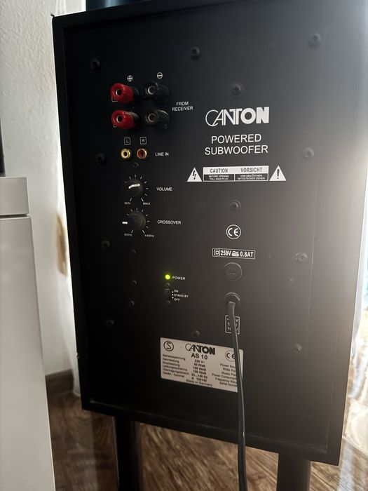 Subwoofer activ Canton AS 10 + 3 sateliți Canton MX – Made in Germany