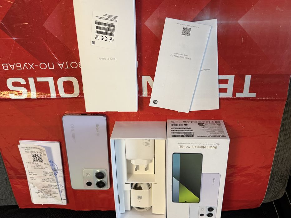 КАТО НОВ 256GB Redmi Note 13 Pro Гаранция Technopolis 2026г. Purple