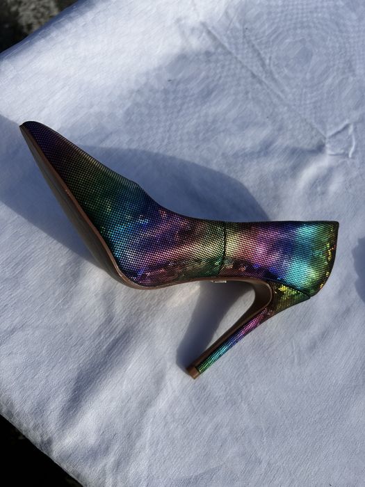 Pantofi stiletto multicolori