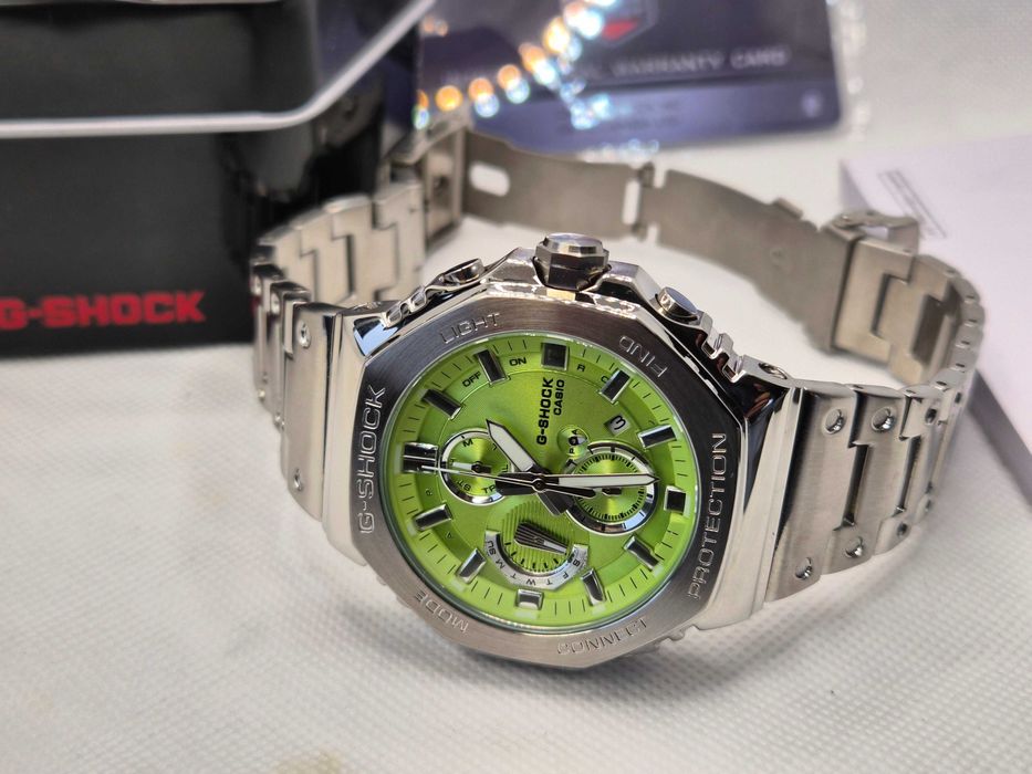 Ceas Barbatesc Casio g shock GMC B2100 Silver Green ,Nou,Garantie 2ani