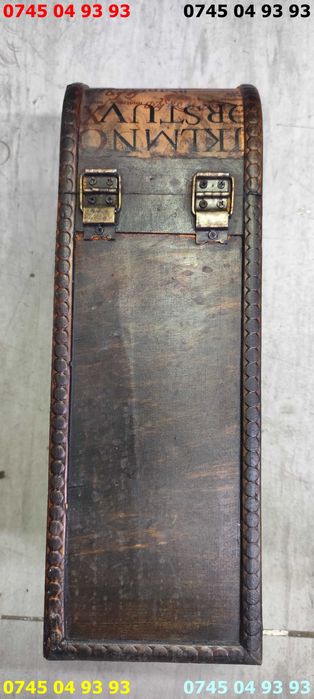 cutie lemn vintage inaltime 36cm x 10cm
