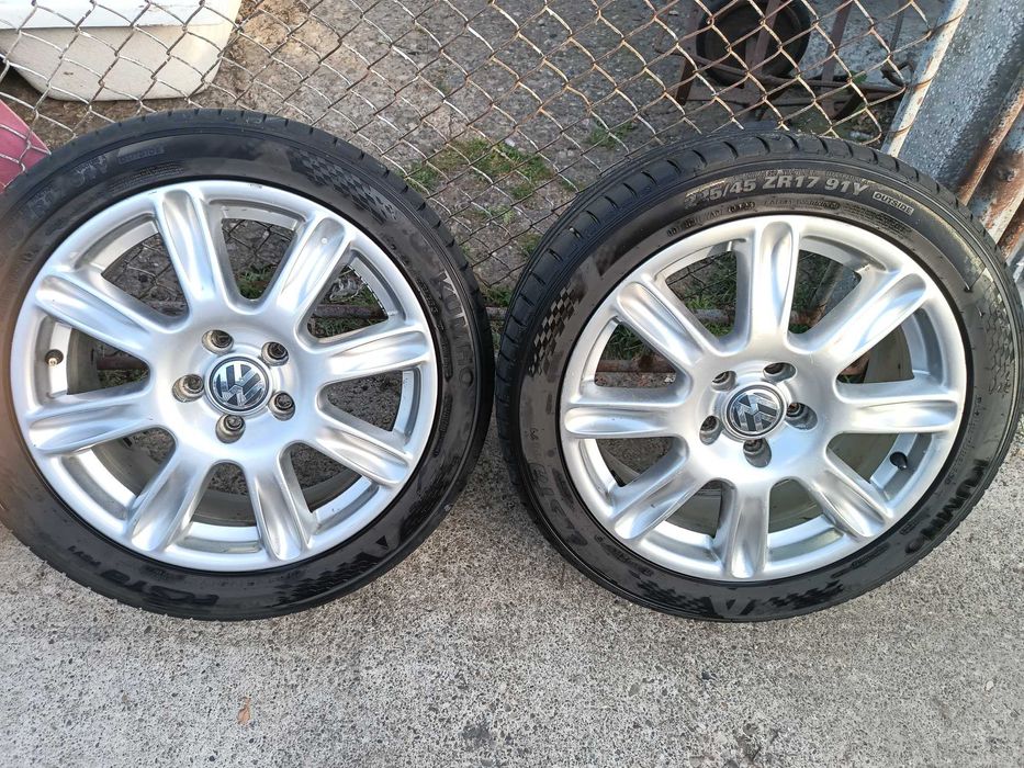 Jante aliaj 17, de tabla pe 16 pt vw anvelope Kumho 225/45/17 de vara