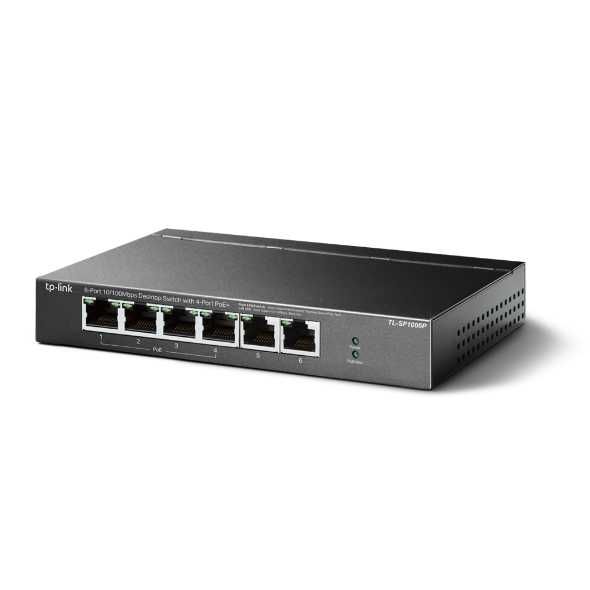 Tp-Link TL-SF1006P с 6 портами 10/100 Мбит/с (4 порта PoE+)