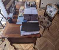 Продава ретро комплект дървени (масив) бюро и стол