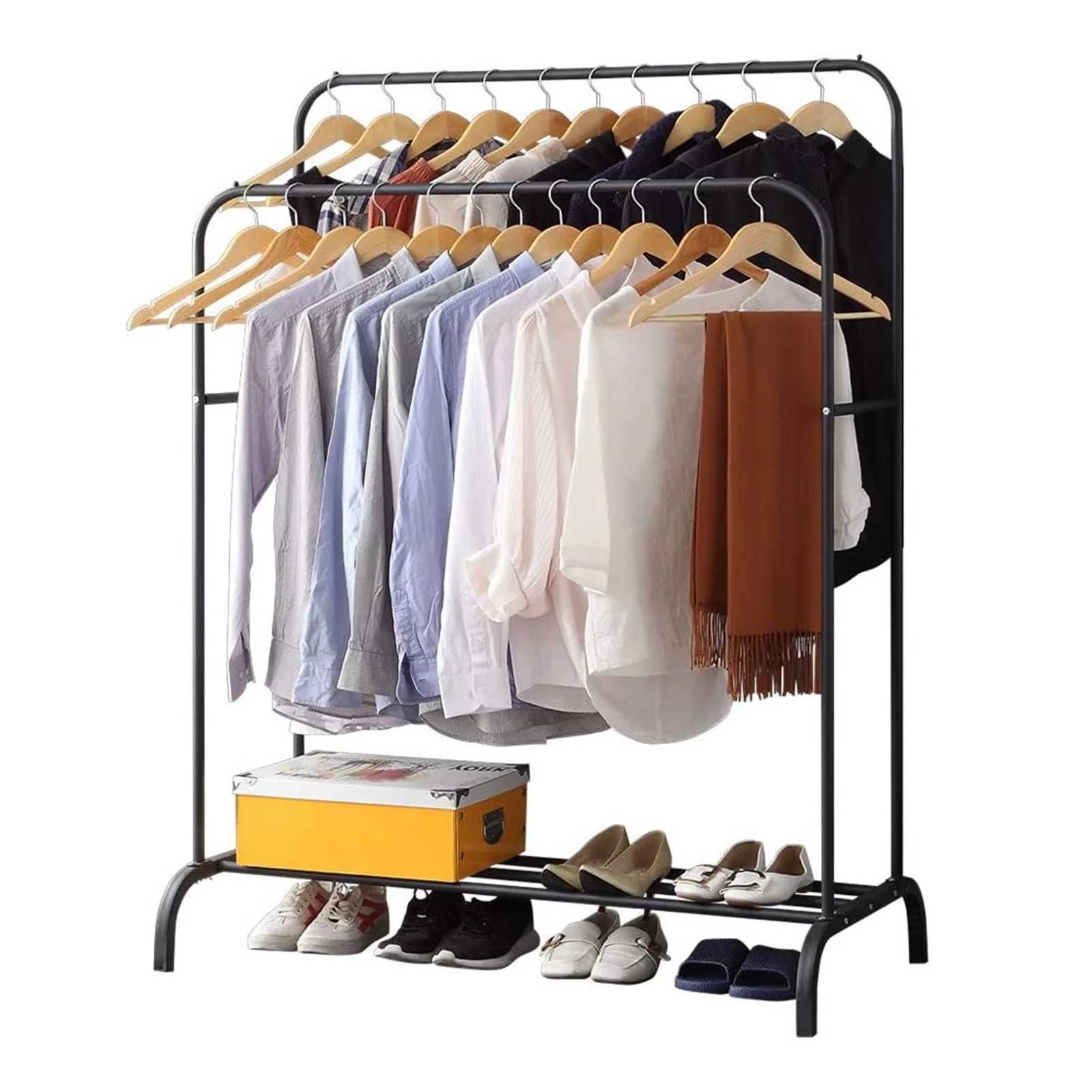 Стоманен Щендер Закачалка за Дрехи (Hanger_Black)