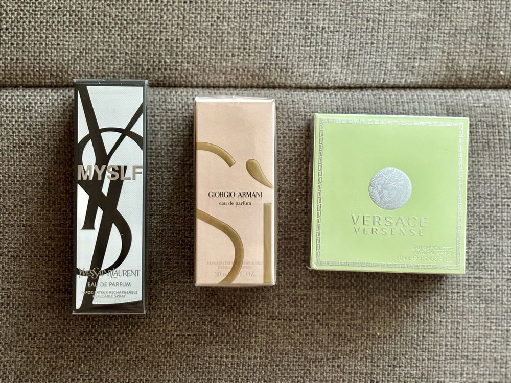 Парфюми Versace Versence, Si, YSL Myslf