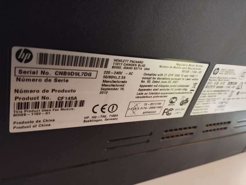 Принтер HP Color LaserJet Pro M276nw mfp CF145A