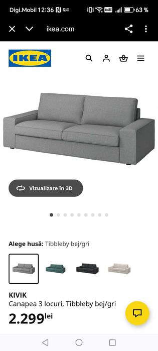 Canapea 3 locuri IKEA