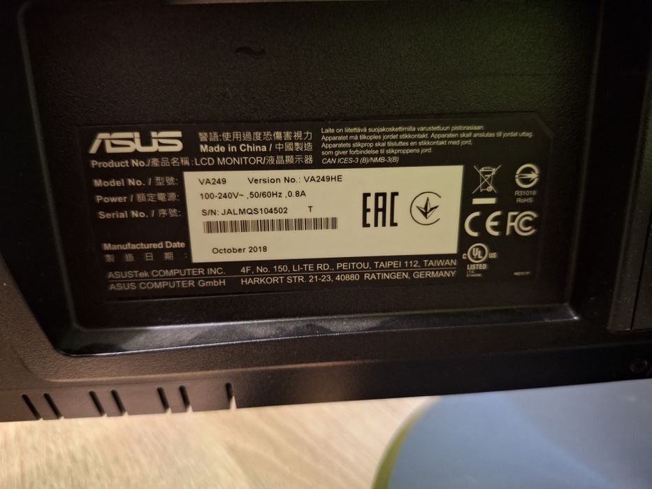 Монитор Asus 24'' VA249HE Full HD