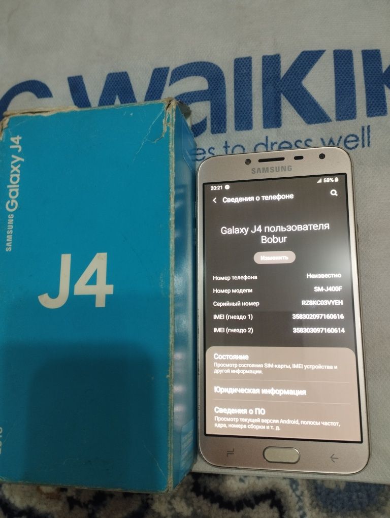 Samsung j4 sotiladi