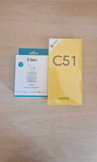 Realme C51 + Ttec безжични слушалки - Чисто нови (неразопаковани)
