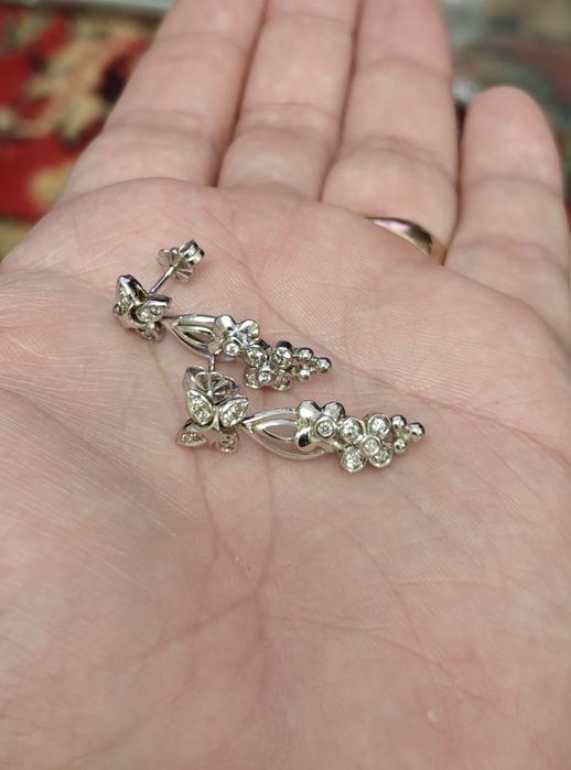 Cercei aur 18k diamante