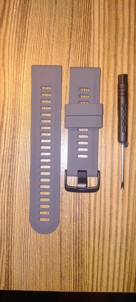 Curea Smart watch silicon, 22 mm - gri