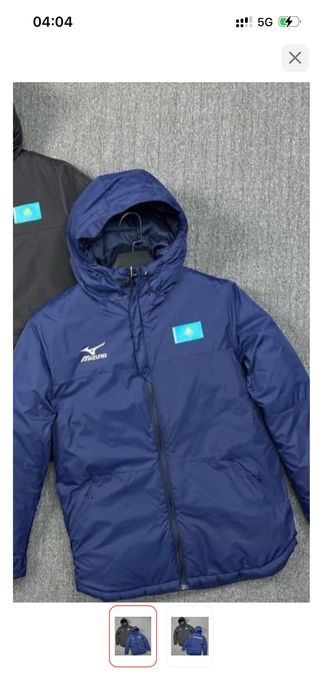 Зимняя куртка Mizuno темно-синий размер-m