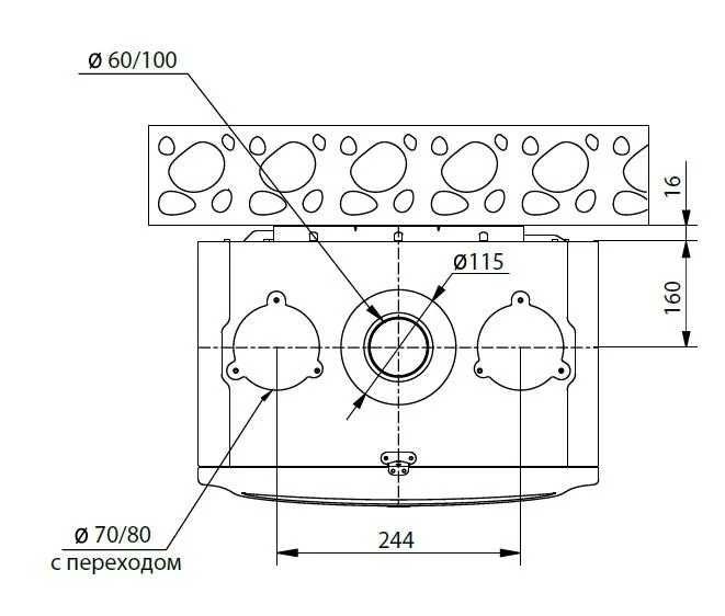 На 130 кв Газовый котел Navien Deluxe S 13K + Дымоход