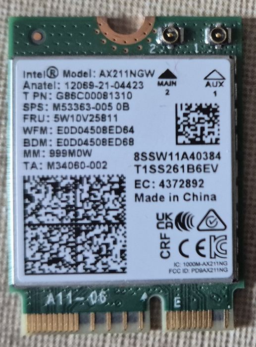 Placa retea wireless Intel Ax211ngw