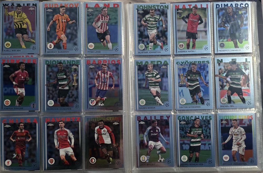 Set Complet Base Topps Chrome UCC 2024-2025