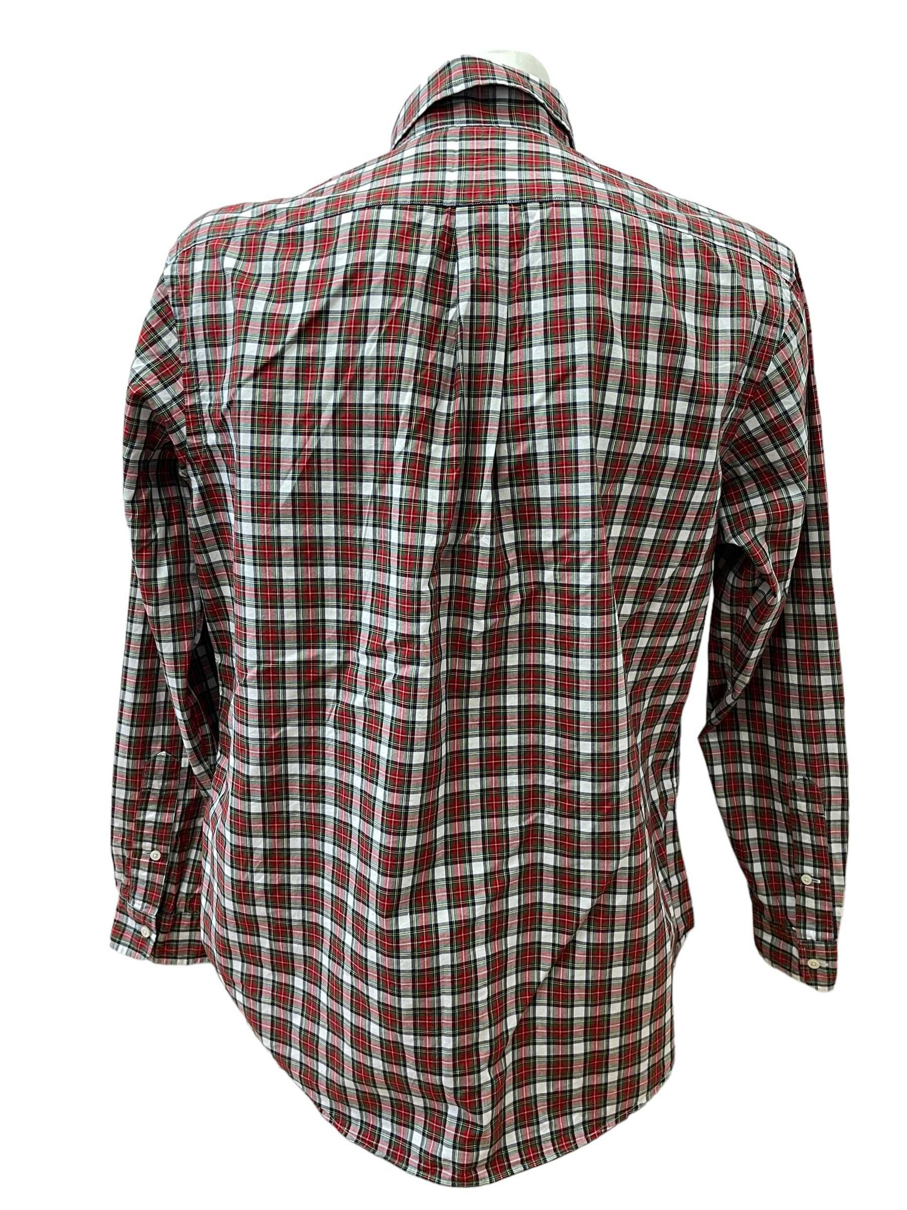 RALPH LAUREN размер XL мъжка риза каре червено Зелено бяло дълъг ръкав