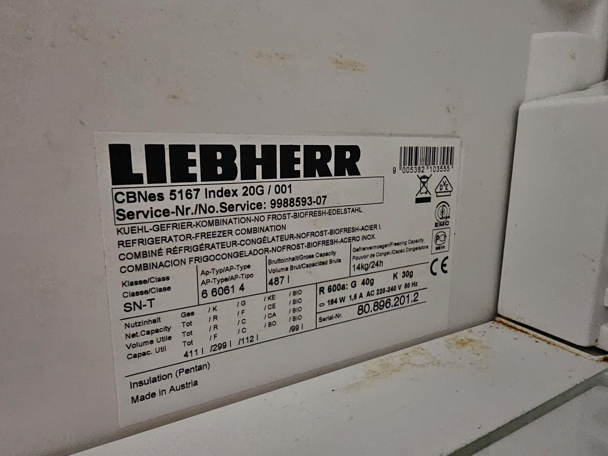 Хладилник с фризер Liebherr Premium CBNPes 5167