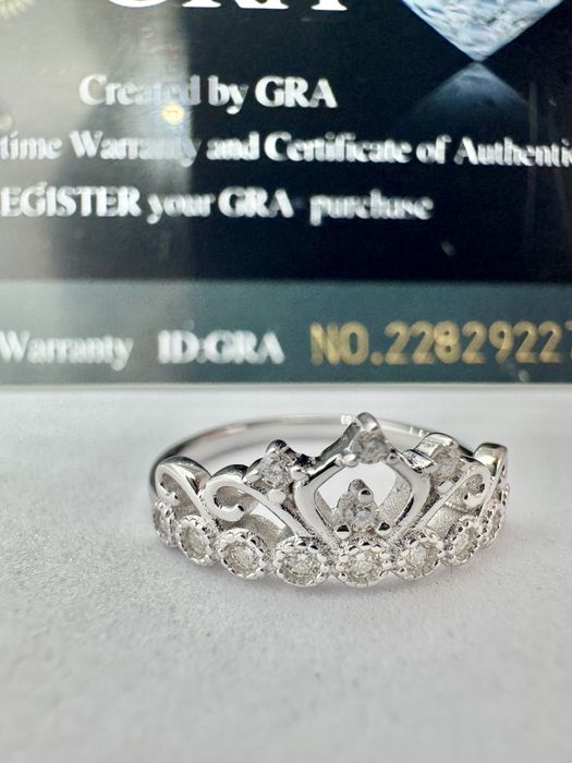 Сребърен пръстен с мойсанит (Диамант) 1.3 карата