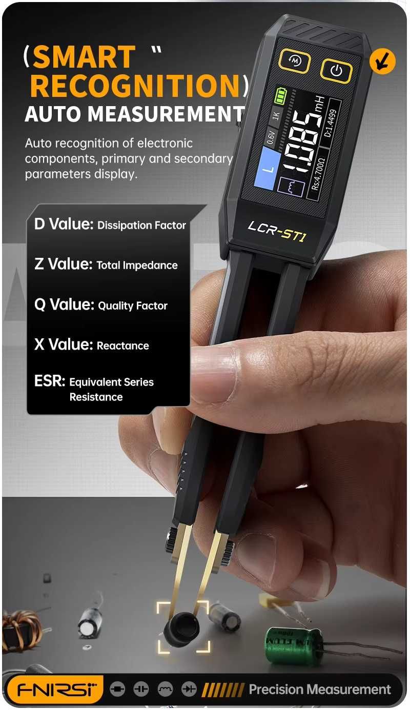 Fnirsi LCR-ST1 tester SMD  multimetru tip penseta