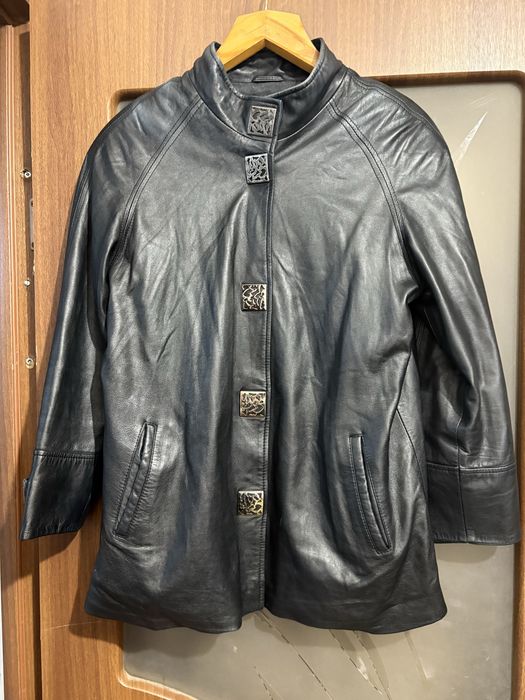 Пиджак кожаный женский