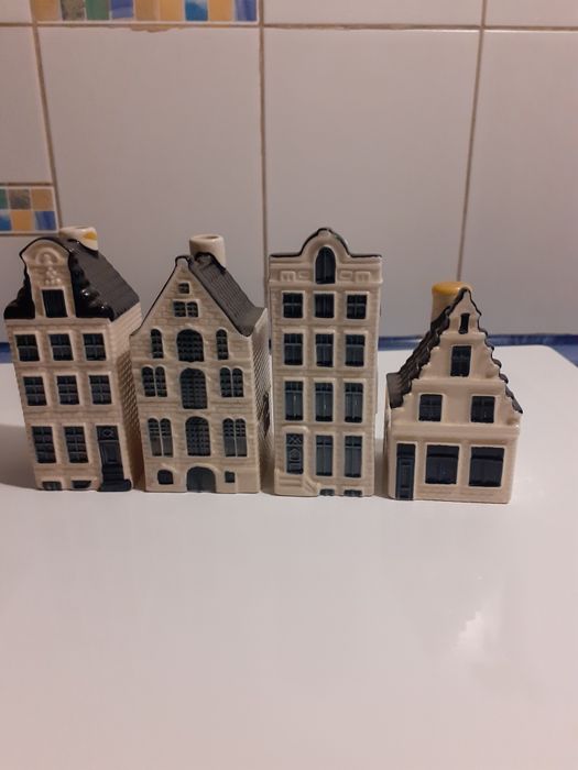 Новогодний декор  *Домики* из керамики 4шт