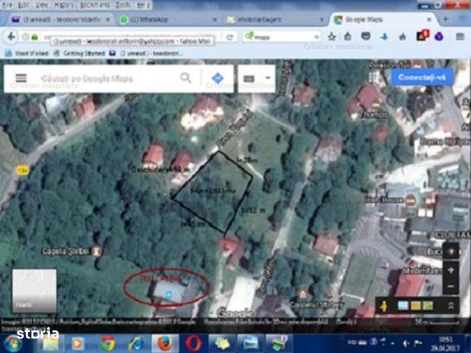 Id 3723 - Teren 1925 Mp, Langa Telecabina Sinaia