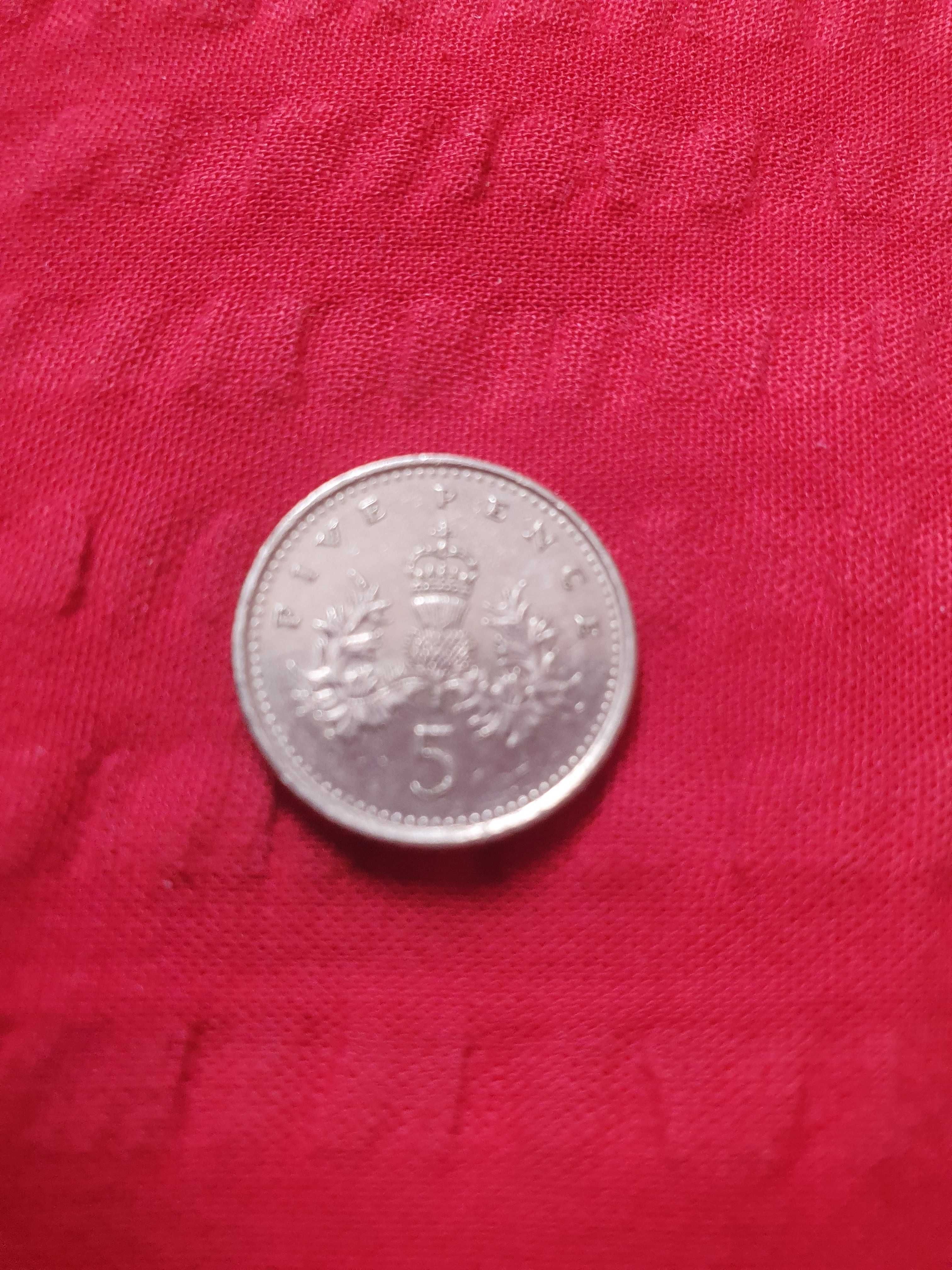 2 Monede 5 pence 1992 1999