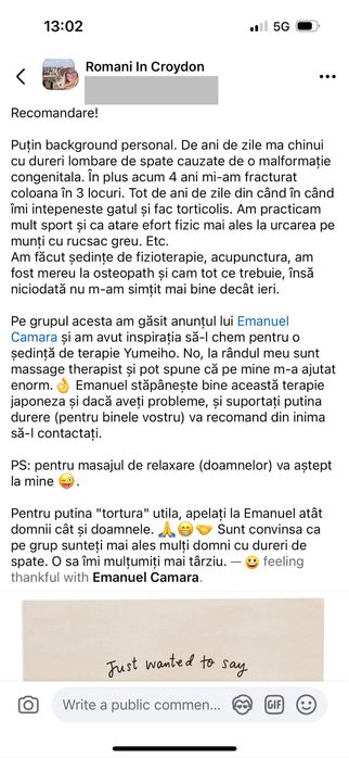 Masaj japonez- terapia Yumeiho - la domiciliul tau