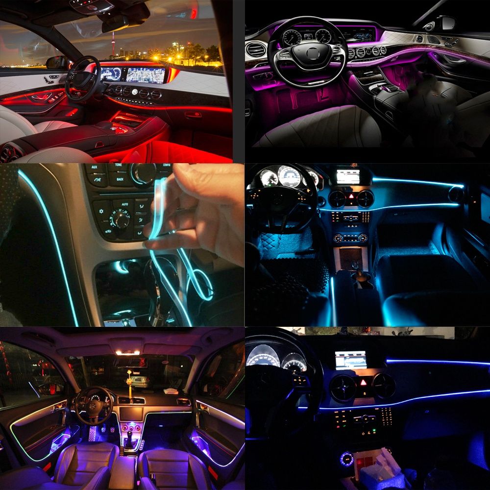 LED Ленти за вътрешно осветление на кола Car Atmosphere Light  8 цвята