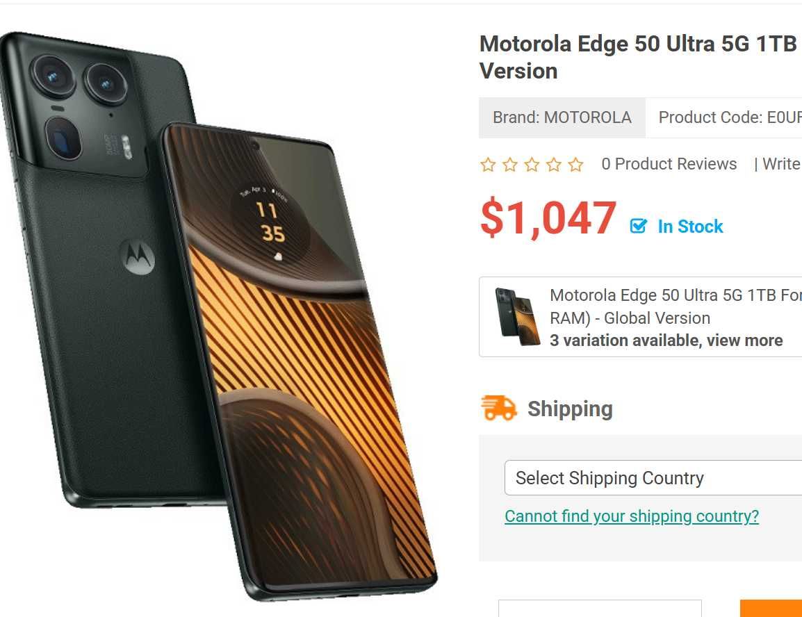 1TB МОЩЬ Смартфон Motorola Edge 50 Ultra 5G, 2-SIM, Snapdragon 8s Gen3