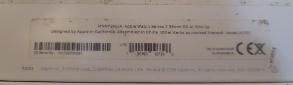 AppleWatch Series 2 38mm