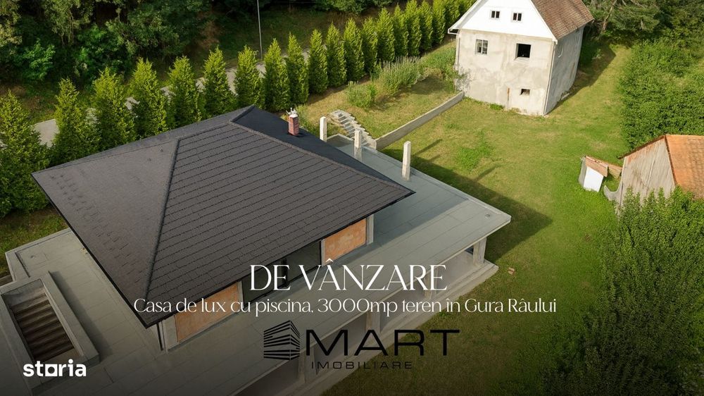 Casa de lux, cu vedere panoramica asupra muntilor, 2600mp teren Gura R