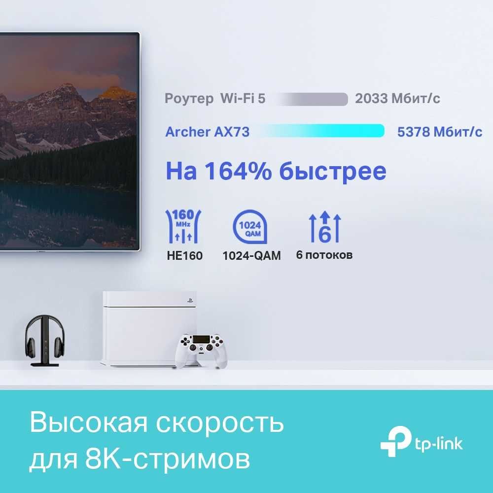 TP-Link Archer AX73 / AX5400 Wi-Fi 6 Роутер (Router)