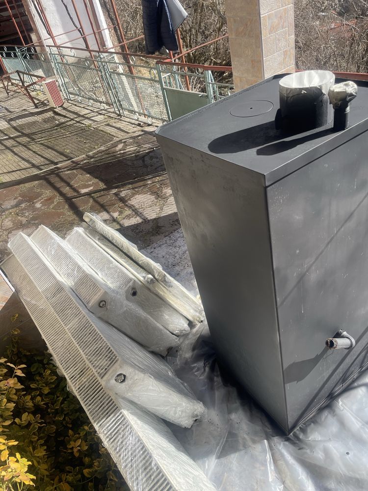 Печка с водна риза на дърва 24kw