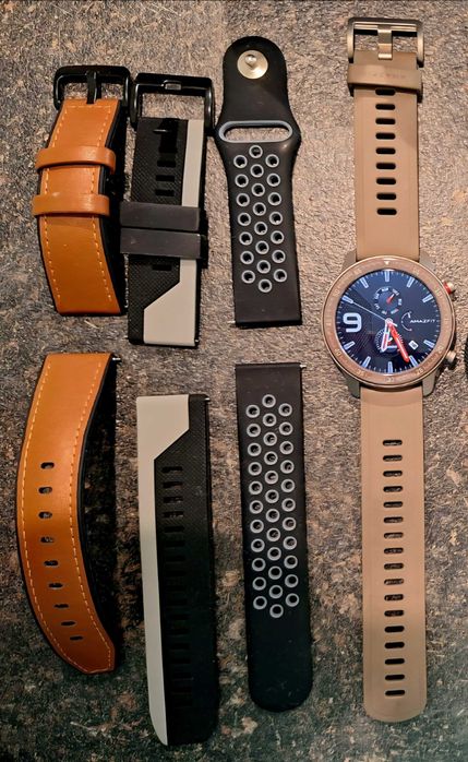 Smartwatch Xiaomi Amazfit GTR Titanium 47mm + подарък 3 бр каишки