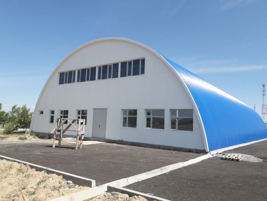 изготавливаем металлические бескаркасные ангары