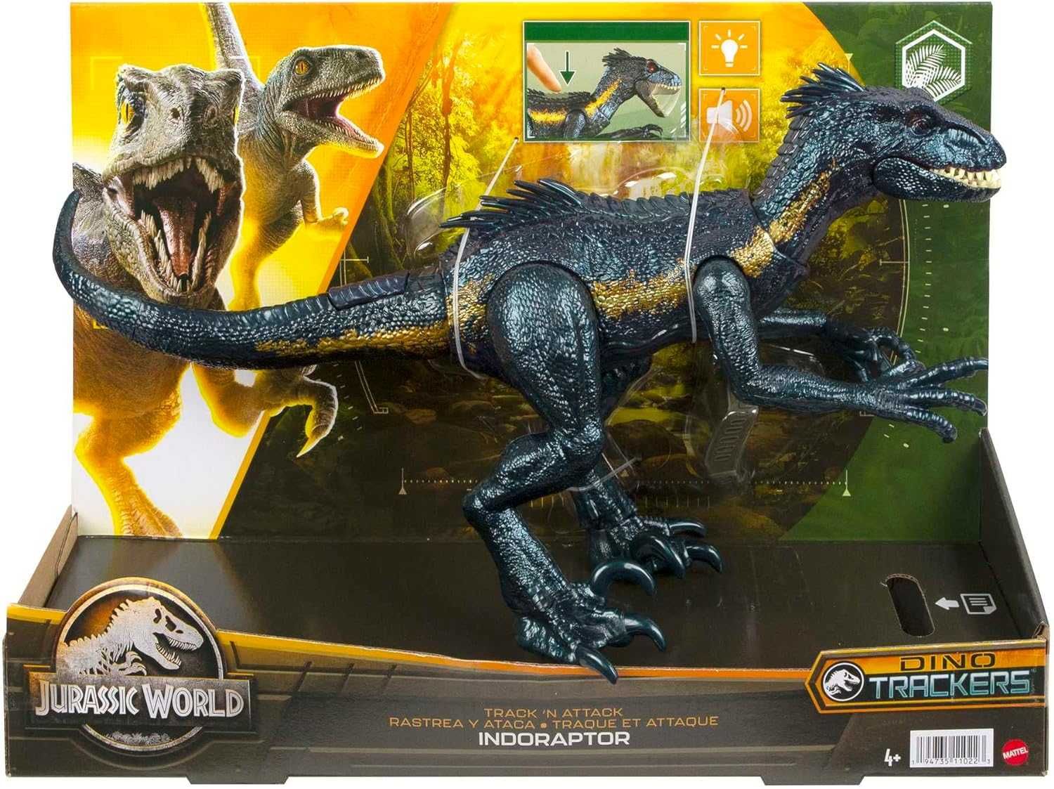 Mattel Jurassic World Track N Attack Indoraptor Подвижна фигура