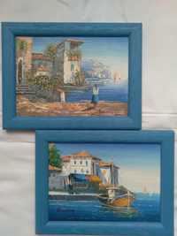 Картини, две, пейзажи от Гърция.