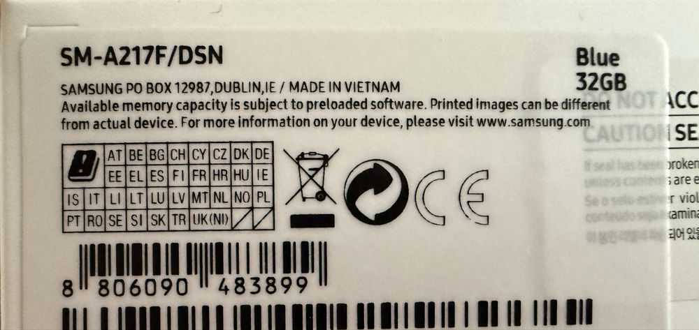 Продавам телефон Like New Samsung SM-A217F/DSN Blue 32 GB