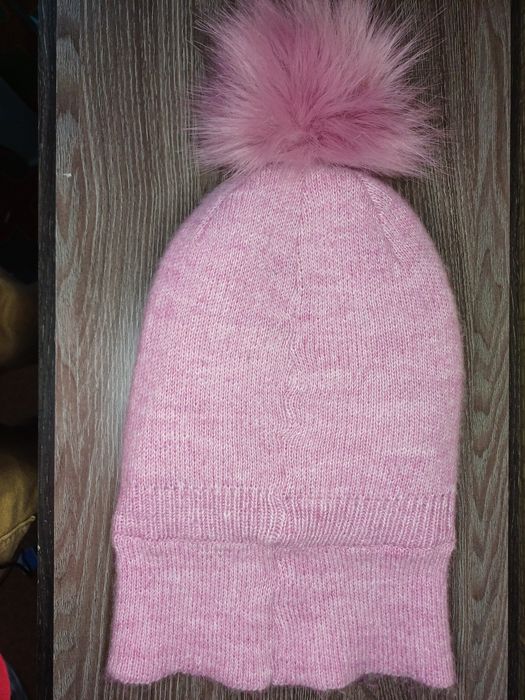 Шапка - шлем с бубенчиком детская на девочку
