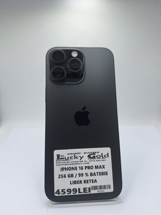 Iphone 16 Pro Max 256gb 99% bat liber de rețea #48281