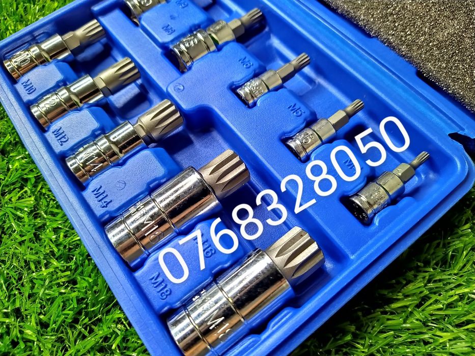 SET BITI M SPLINE  1/2 1/4 10 Piese, Material de Inaltă Calitate