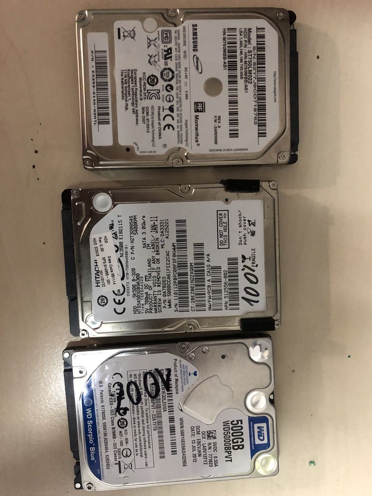 Hard disk laptop  300 gb - 90 lei 500 gb - 120 lei 750 gb - 160 lei  G