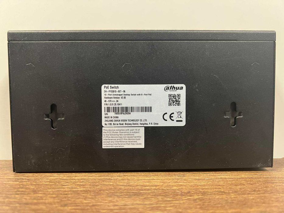 10-портов PoE Суич (8 PoE + 2 Uplink) Dahua PFS3010-8ET-96